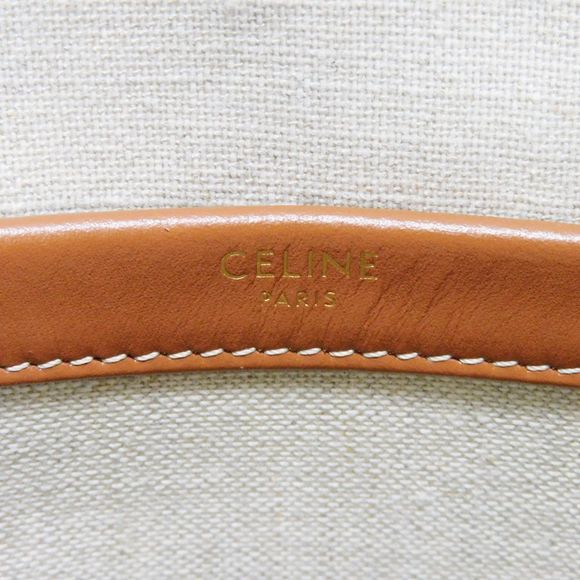 Celine Celine Small Cabas Tote Textile Calfskin Canvas Tote Bag 199162FEF.02NT - Picture 6 of 16